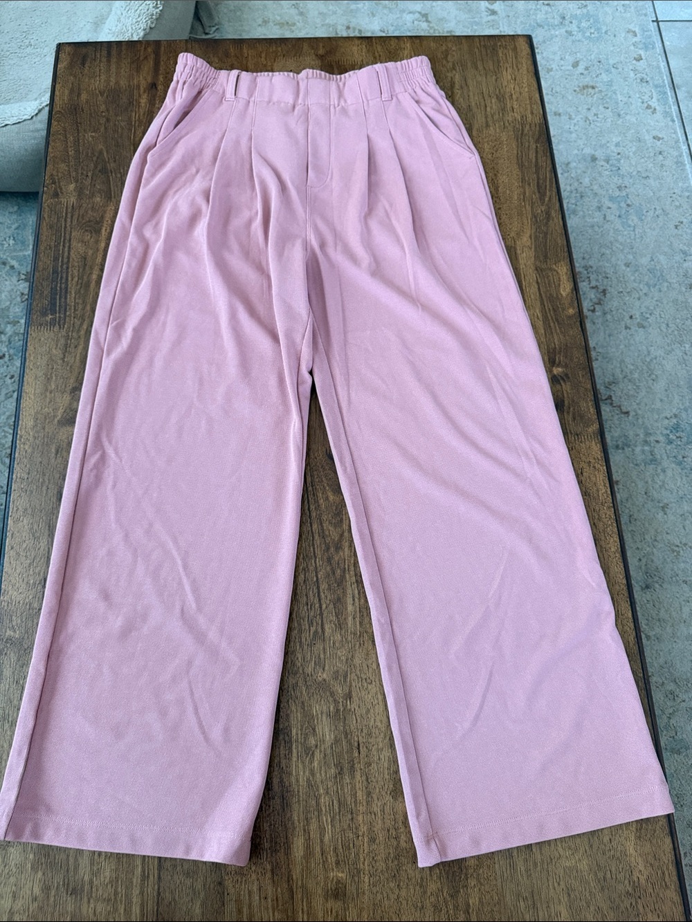 Healthyoga Rose Pink Wide Leg Pants - Size L